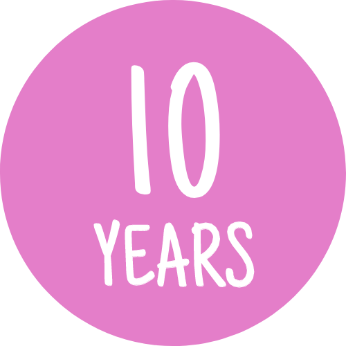 Icon showing 10 years