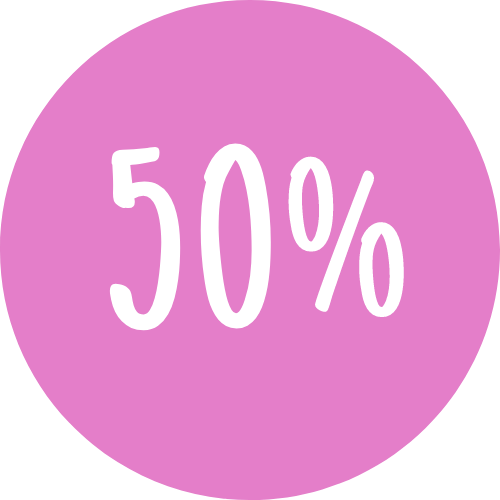 Icon showing 50%