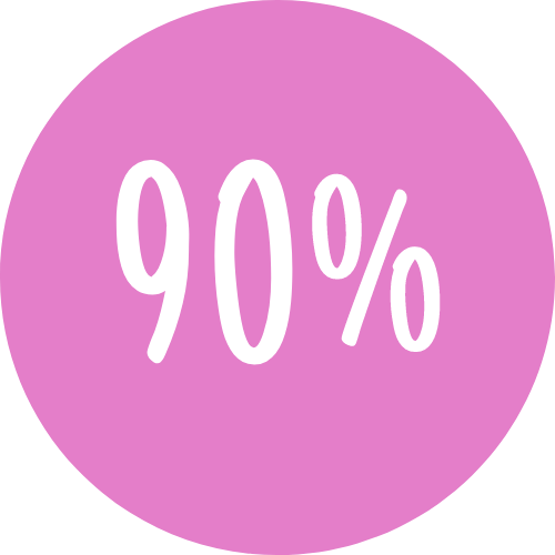 Icon showing 90%