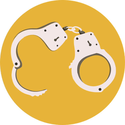 Icon with a graphic of handcuffs
